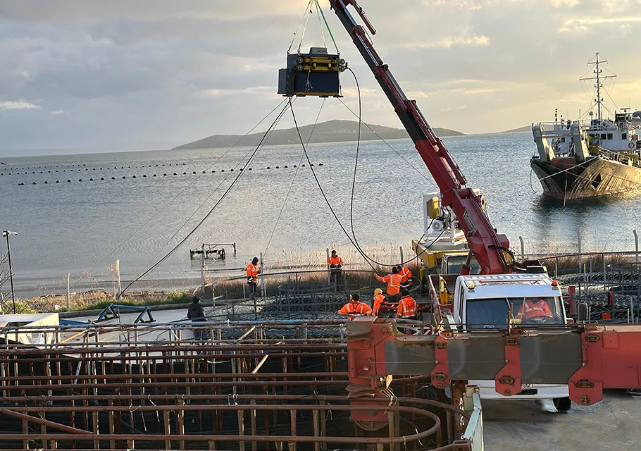 Modern cable warehouse and handling area