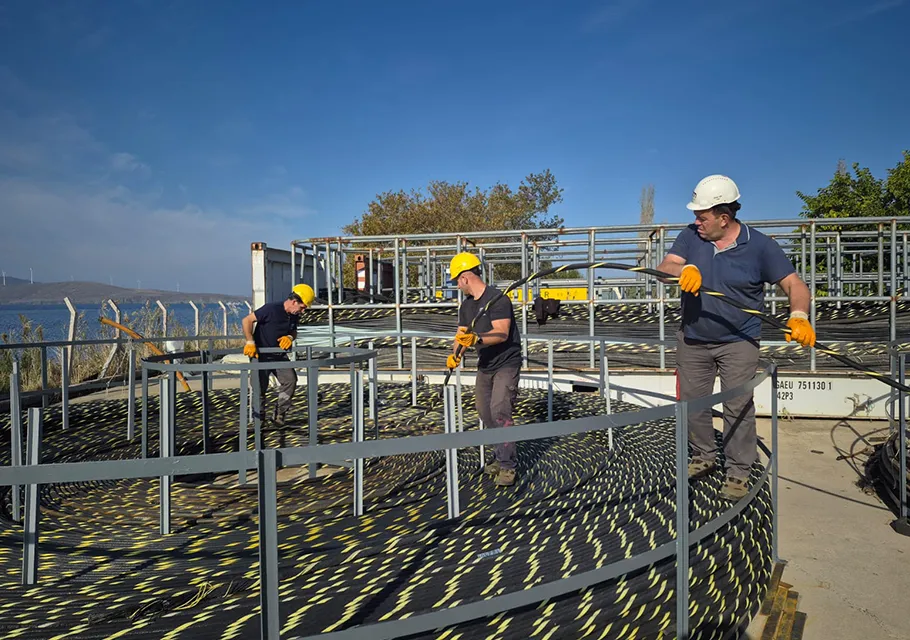 Custom designed cable storage tanks