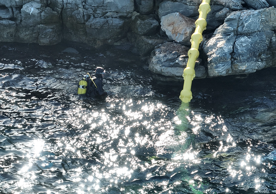 Diver-Assisted Shallow Water Cable Burial and Protection